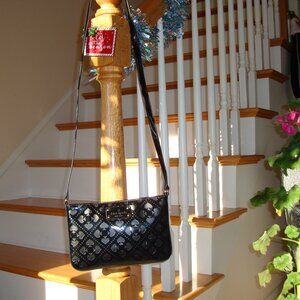 Kate Spade Beale Street Toni Crossbody Bag Black Patent Leather